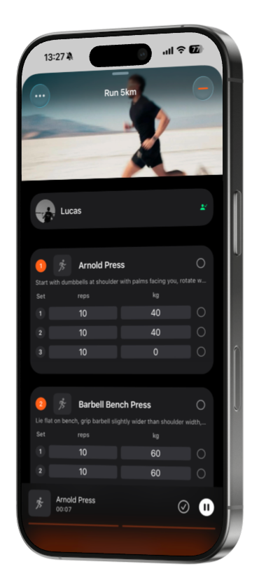 Workout in progress