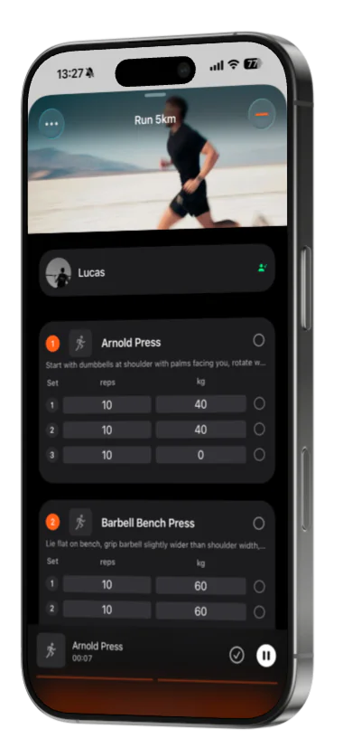 Workout in progress